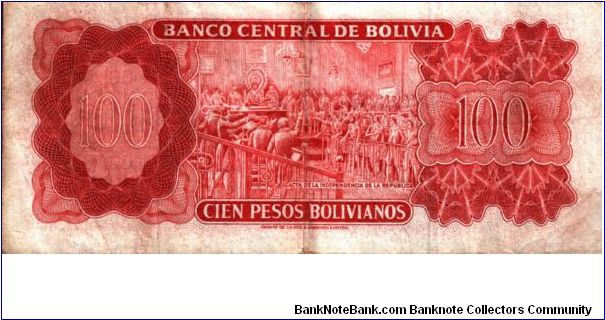 Banknote from Bolivia year 1962