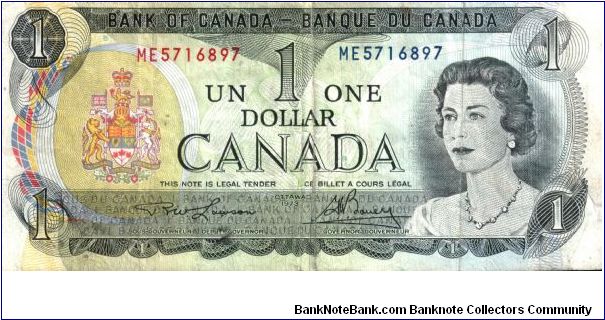 Canada * 1 Dollar * 1973 * P-85a Banknote