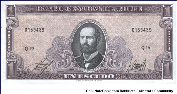Chile * 1 Escudo * 1964 * P-136 Banknote
