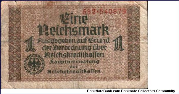 1 Reichsmark * 1939*1945 Banknote