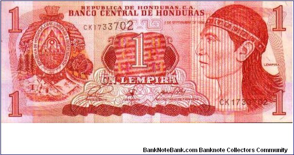 1 Lempira * 1988 * P-79c Banknote