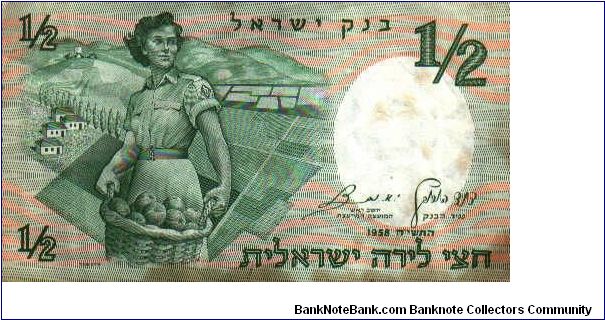 1/2 Lira * 1958 * P-29 Banknote