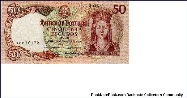 50 Escudos * 1964 * P-168 Banknote