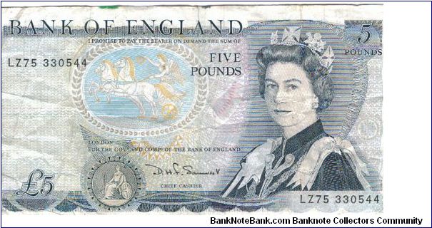 Bank of England 5 Pound note. P-378c.

Left over from a London vacation. Banknote