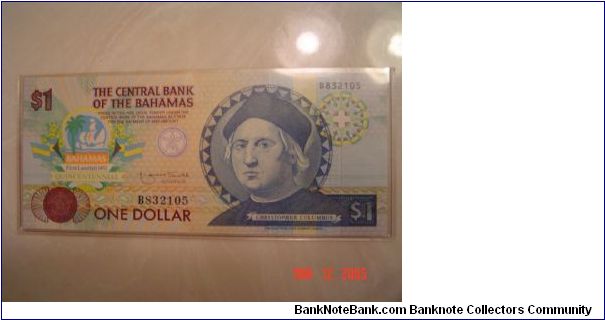Bahamas P-50 1 Dollar 1992 UNC Columbus Commemorative Banknote