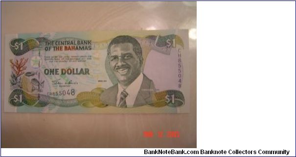 Bahamas P-69 1 Dollar 2001 Banknote