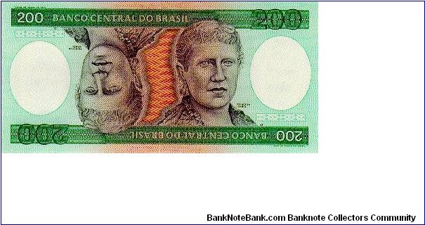 200 Cruzeiros * 1984 * P-199b Banknote