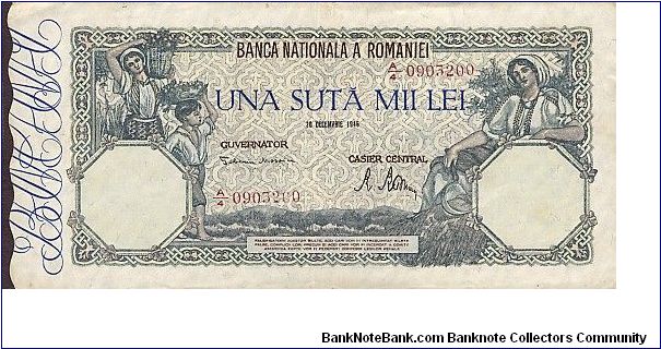 100.000 Lei * 1946 * P-58 Banknote