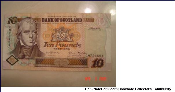 Scotland P-120 10 Pounds 1998 Banknote