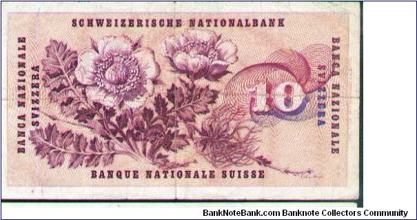 Banknote from Switzerland year 1977