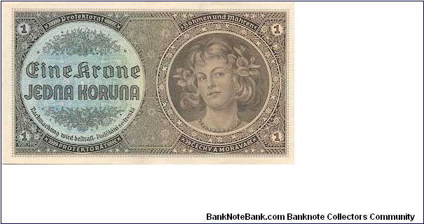 Protektorat Bohemia and Moravia - 1 K 1940 Banknote