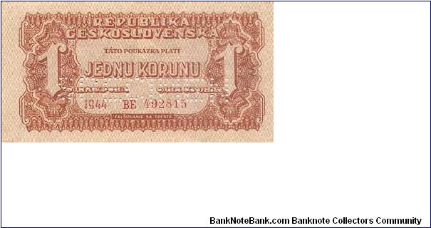 Czechoslovakia - 1 K 1944 Banknote