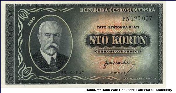 Czechoslovakia - 100 Kcs 1945
London issue Banknote