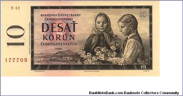 Czechoslovakia - 10 Kcs 1960 Banknote