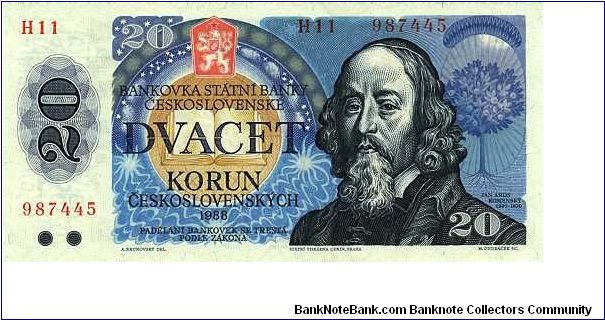 Czechoslovakia - 20 Kcs 1988 Banknote