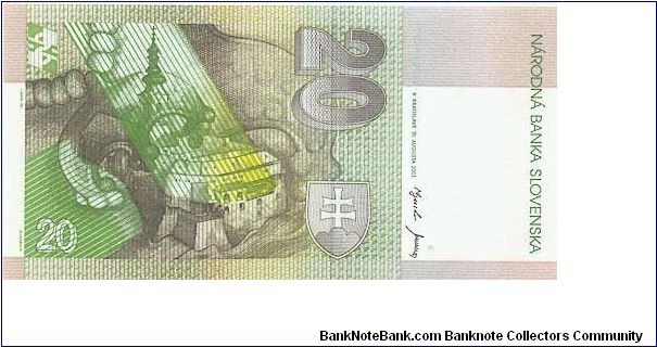 Banknote from Slovakia year 2001