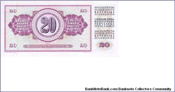 Banknote from Yugoslavia year 1974