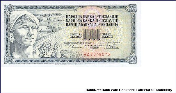 1000 Dinars Banknote