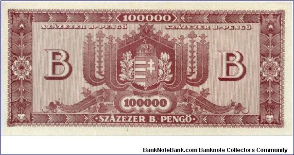 Banknote from Hungary year 1946