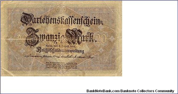 Banknote from Germany year 1914