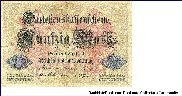 50 Mark
Darlehenskassenschein Banknote