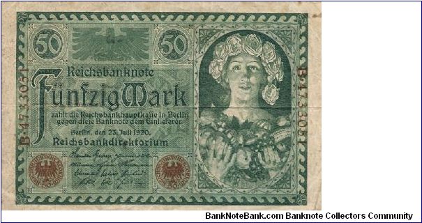 50 Mark
Reichsbanknote Banknote