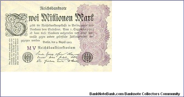 2.000.000 Mark
Reichsbanknote Banknote