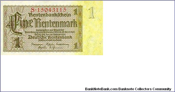 1 Rentenmark
Rentenbankschein Banknote