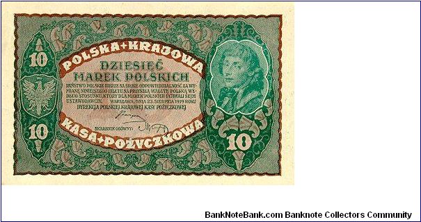 10 Marek Polskich
Polska Krajowa Kasa Pozyckowa Banknote