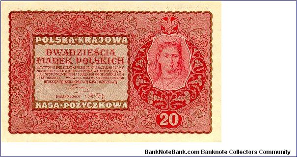 20 Marek Polskich
Polska Krajowa Kasa Pozyckowa Banknote