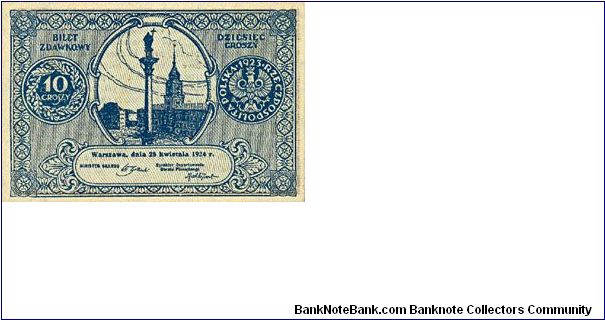10 Groszy
Bilet Zdawkowy Banknote