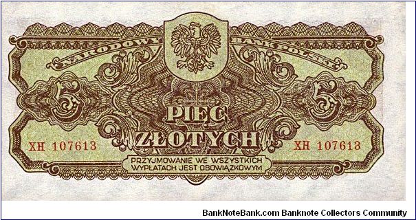 5 Zlotych
Printed in GOZNAK, Moscow Banknote
