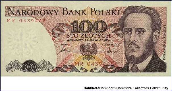 100 Zlotych
Poland Popular Republic Banknote