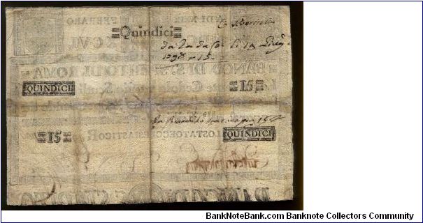 Banknote from Italy year 1796
