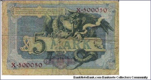 Banknote from Germany year 1904