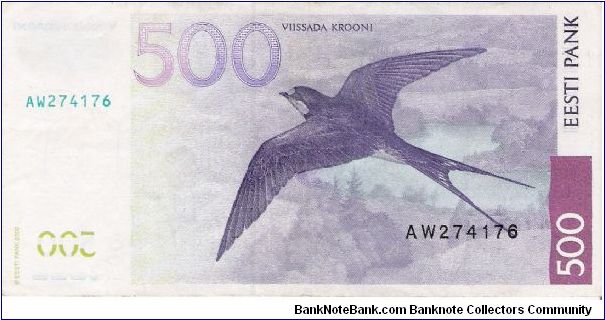 Banknote from Estonia year 2000