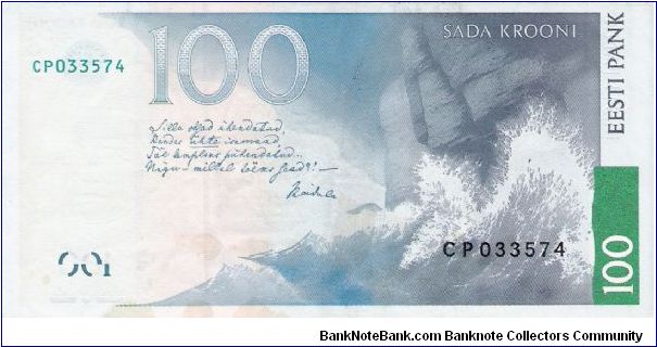 Banknote from Estonia year 1999