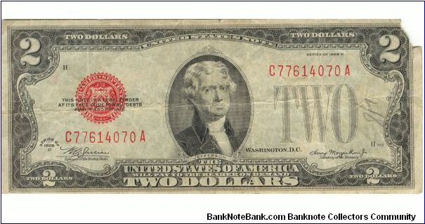 2 dollars Banknote