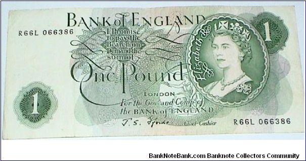 Forde signature QE II 1 Pound Banknote