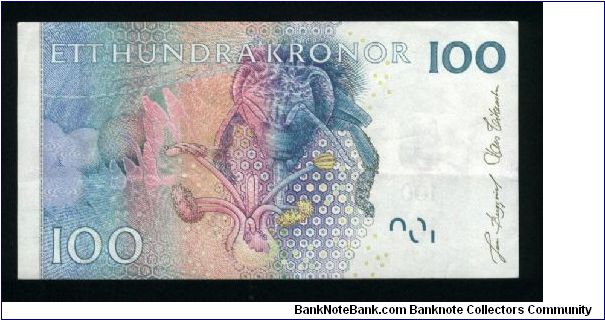 Banknote from Sweden year 2001