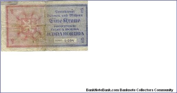 Bohemia & Moravia Banknote