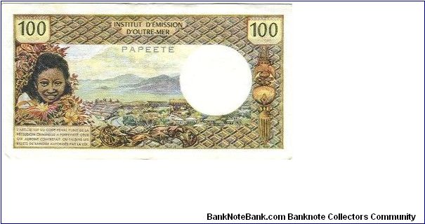 Banknote from French Polynesia year 1970