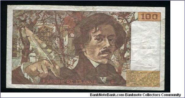 Banknote from France year 1986