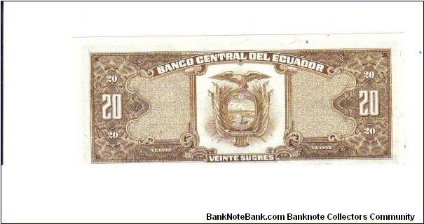 Banknote from Ecuador year 1988