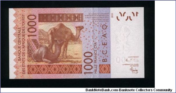 Banknote from West African States year 2003