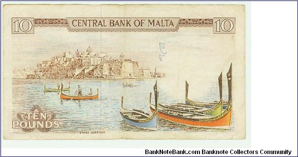Banknote from Malta year 1968