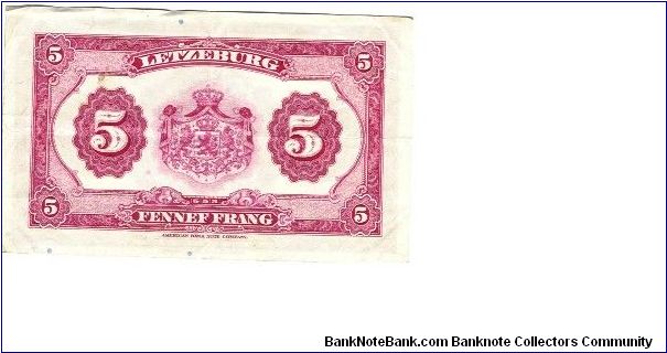 Banknote from Luxembourg year 1944