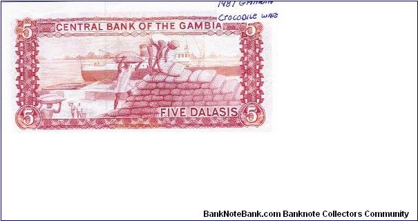 Banknote from Gambia year 1987