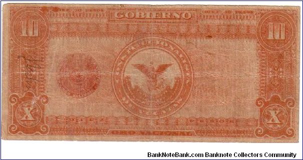 Banknote from Mexico year 1910