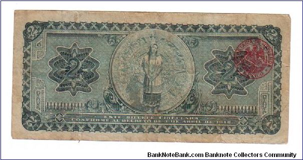 Banknote from Mexico year 1916